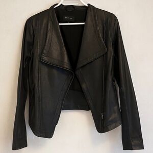 Mackage Black Leather Moto Jacket